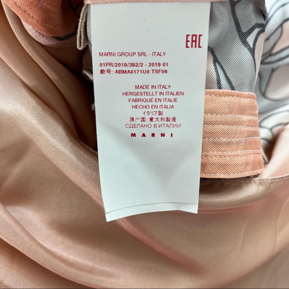 MARNI Chain Print Silk Dress Pleated - Picture 14 of 14